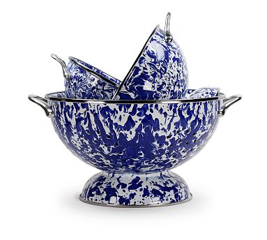 Golden Rabbit Enamel Colanders, Set of 3 - Blue Speckle