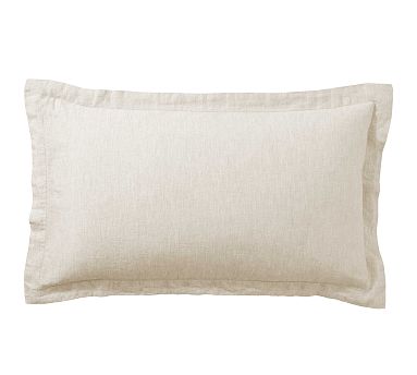 Belgian Flax Linen Sham, Flax, King, Set of 2