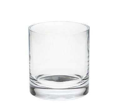 Aegean Clear Glass Short Vase, Medium, 6.5&rdquo; D x7&quot;H