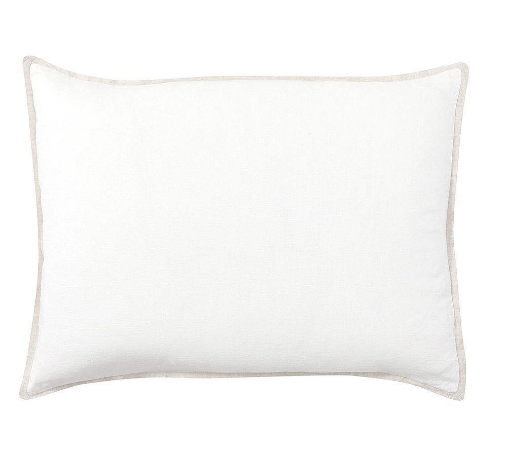 Belgian Flax Linen Contrast Flange Sham