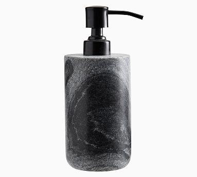 Marble Frost Soap Pump, Black