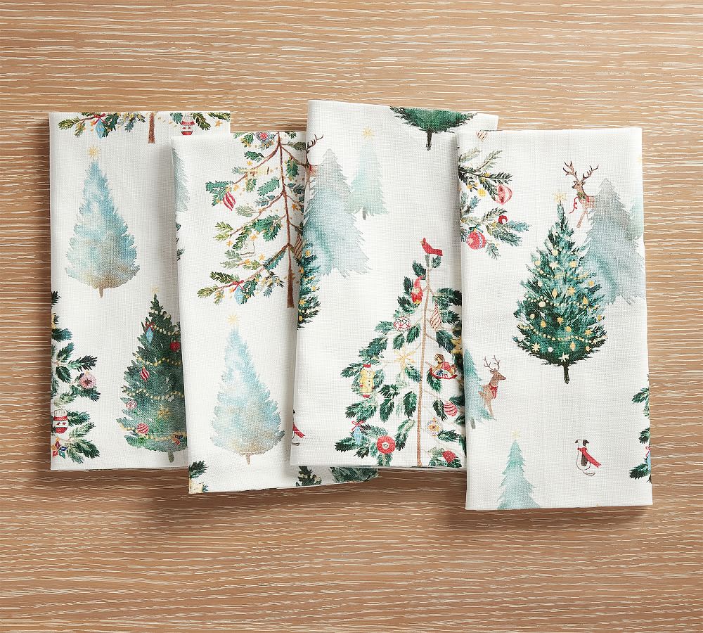 Christmas in the Country Cotton Napkins - Set of 4 - Set of 4