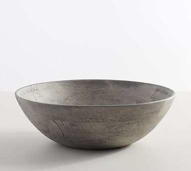 Chateau Acacia Wood Salad Bowl, Large 14&quot; - Gray