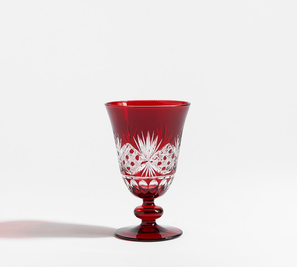 Antique Cut Glass Goblets - Set of 4