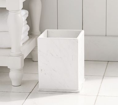Monique Lhuillier Marble Waste Basket
