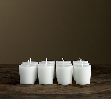 Unscented Votive Candles, Set of 12 - White