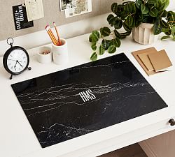 Desk Blotter, Black Marble, 24"x18"