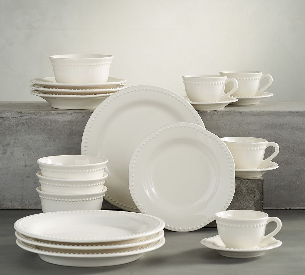 Emma Beaded Stoneware Dinnerware Sets