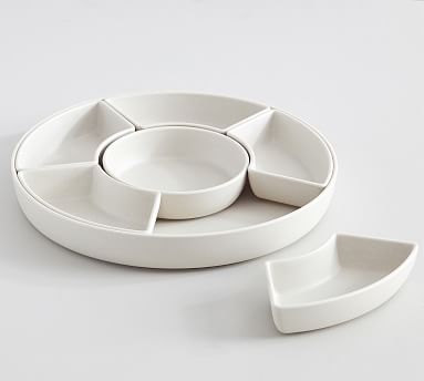 Mason Modern Outdoor Melamine Multi-Sectioned Serving Platter - Ivory