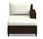 Torrey Sectional Cushion Cover Square Arm RA Single Chaise, High Performance Canvas; White