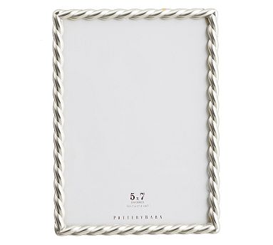 Rope Plated Frame, Silver - 5 x 7&quot;