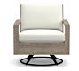 Indio Cushion Swivel Outdoor Occ Chair, HP Canvas; White
