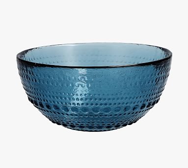 Jupiter Beaded Glass Cereal Bowls, Set of 6 - Blue