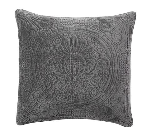 Velvet Medallion Quilted Euro Sham