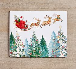 Christmas in the Country Santa Cork Placemats - Set of 4
