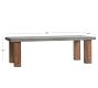 Abbott Concrete &amp; Acacia Chunky Leg Dining Table + Huntington Chair Dining Set