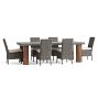Abbott Concrete &amp; Acacia Chunky Leg Dining Table + Huntington Chair Dining Set