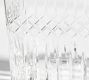 Cross Hatch Glass Decanter