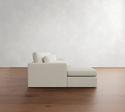 Westwood Slim Arm Deep Seat Slipcovered Modular Chaise Sectional (137&quot;)