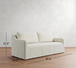 Maxine Slipcovered Sofa (56&quot;&ndash;80&quot;)