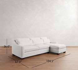 York Slope Arm Deep Seat Chaise Sectional (84"&ndash;115")