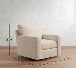 Buchanan Modern Square Arm Swivel Chair