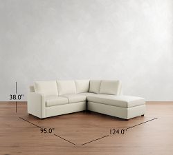 Cameron Modern Square Arm 3-Piece Bumper Sectional (99&quot;)