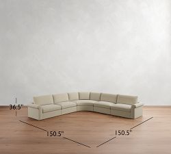 Westwood Roll Arm 5-Piece Curved Wedge Sectional (153&quot;)