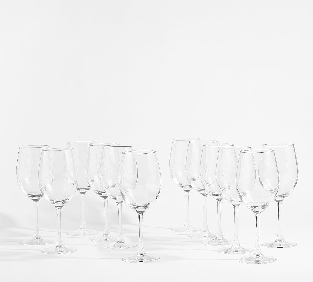 Caterer's Box Wine Stem Glasses - Set of 12 - Set of 12 - Clear