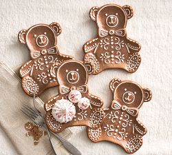 Gingerbread Embroidered Cotton Napkins - Set of 4