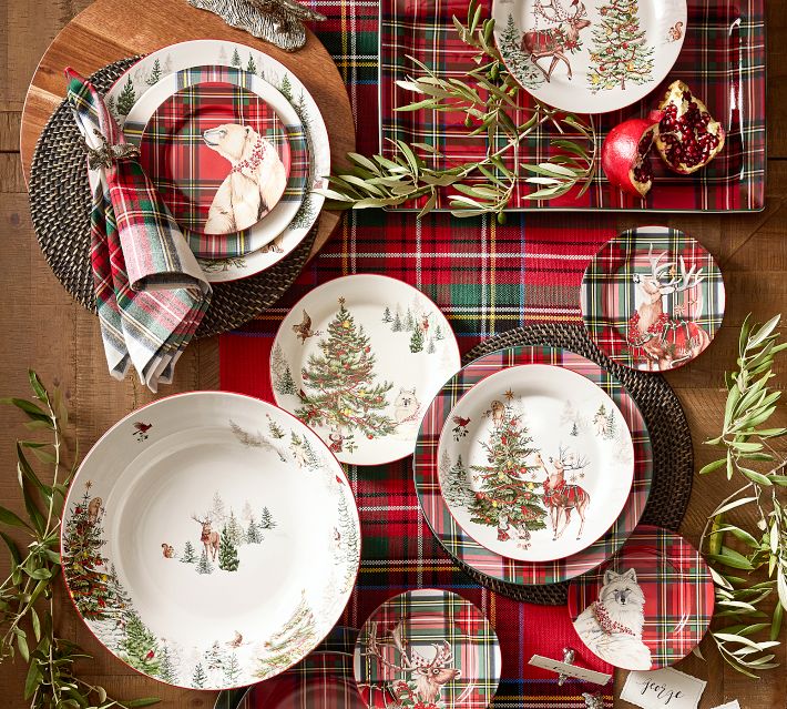 christmas dishes pottery barn christmas dinnerware