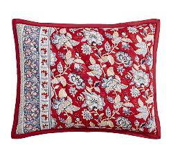 Open Box: Scarlett Handcrafted Reversible Quilted Sham, Standard - Red