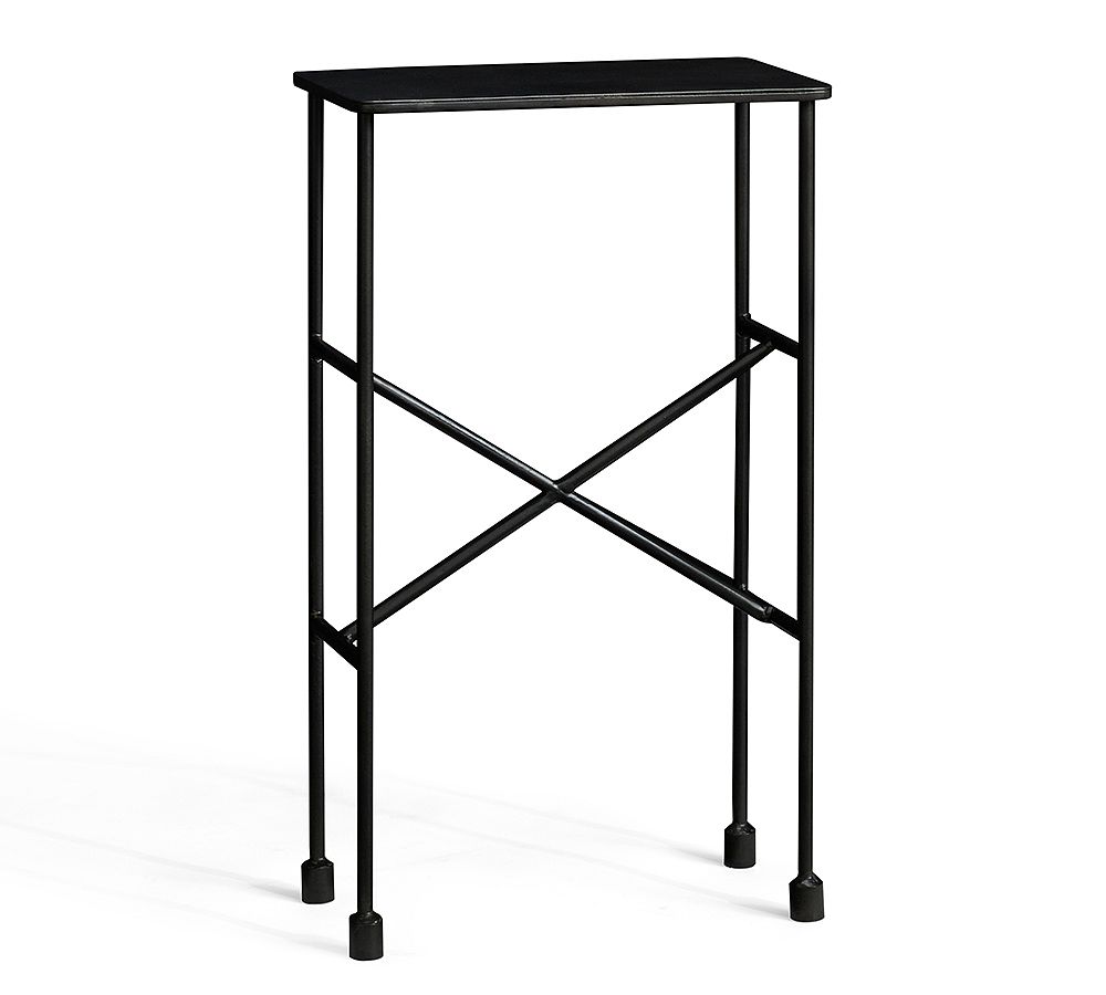 Open Box: Zane Metal Accent Table, 14&quot; - Black