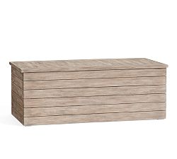 Open Box: Indio Outdoor Storage Bench, 48&quot; - Weathered Gray