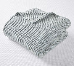 Open Box: Waffle Weave Blanket, Full/Queen - Chambray