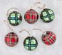 Plaid Ornament Box Set of 6