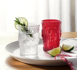 Santa Embossed Cocktail Glasses