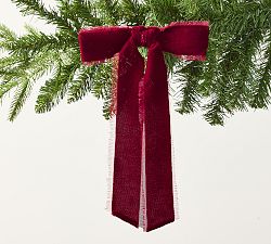 Red Frayed Bow