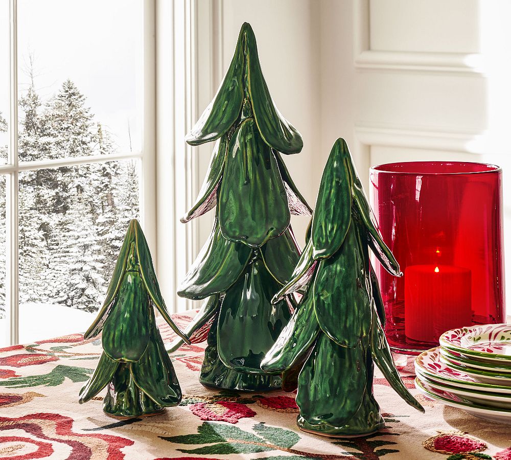 Ceramic Green Glossy Tree