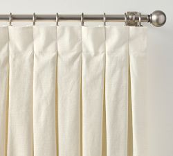 Emery Linen Inverted Box Pleat Blackout Curtain