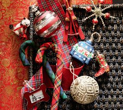 Silver and Gold Textured Glitter Ornament