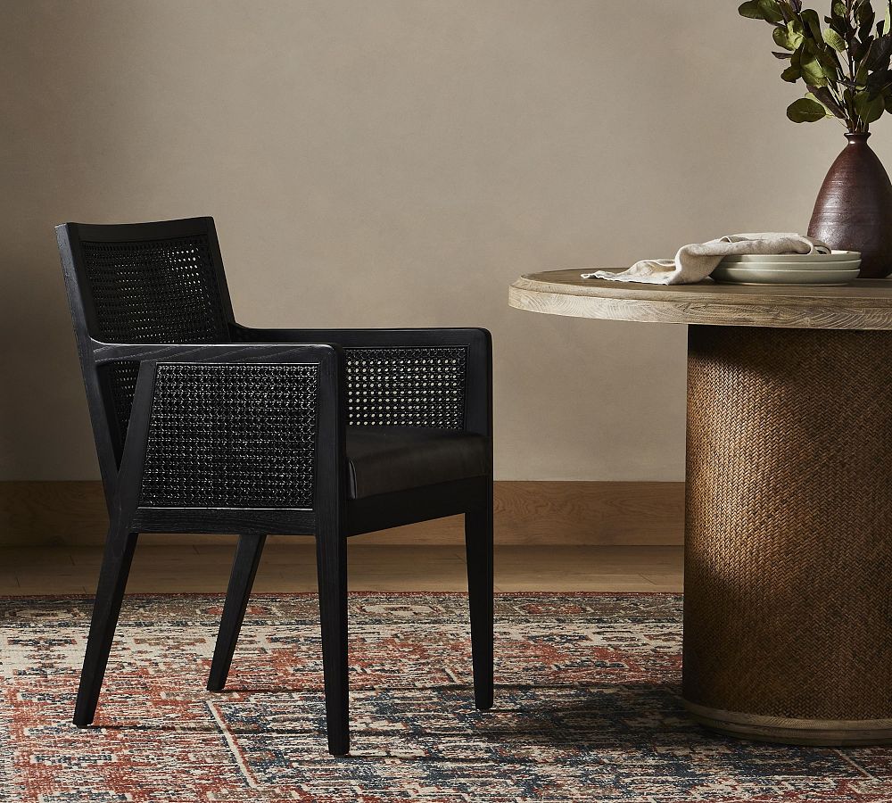 Lisbon Cane Leather Dining Armchair