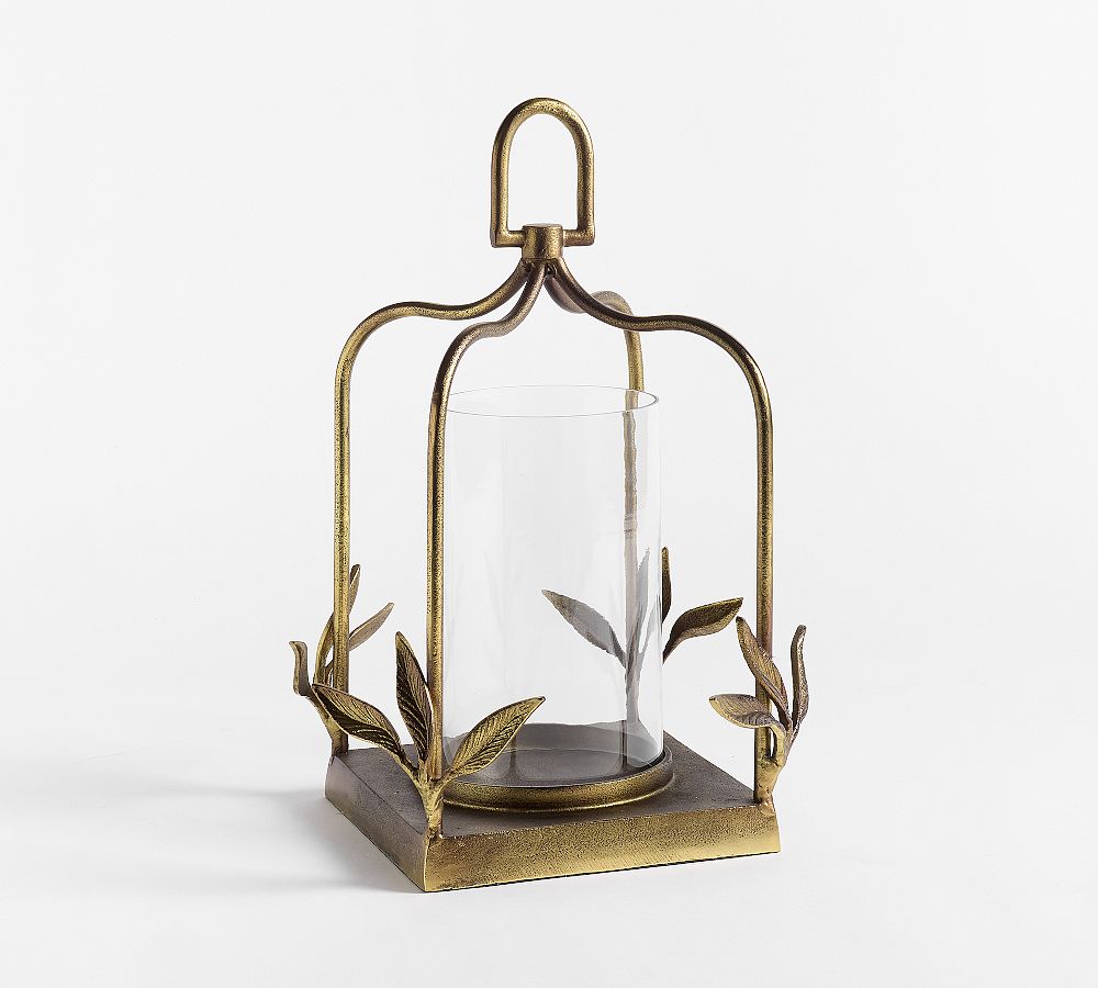 Botanical Forged-Iron Lantern