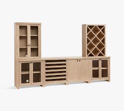 Modern Farmhouse Set with Wine Storage (136&quot;)