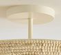 Montauk Wood Bead Round Flush Mount (24&quot;)