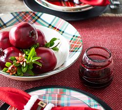 Red Ribbon Handcrafted Stemless Wine Glasses - Set of 6
