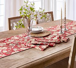 Anne Floral Organic Cotton Table Runner