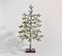 Lit Faux Flocked Pine Tree