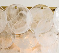 Riviera Glass Disc Sconce (13&quot;)