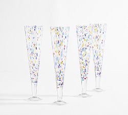 Confetti Splatter Champagne Flutes - Set of 4